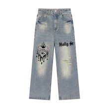 Load image into Gallery viewer, Wmns Vintage Wash Distressed Denim Jeans