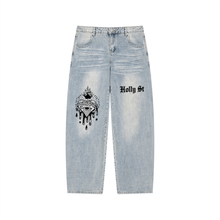 Load image into Gallery viewer, Men’s Enzyme Wash Wide Leg Jeans
