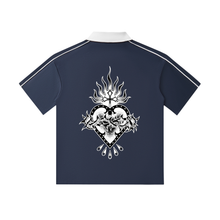 Load image into Gallery viewer, Contrast Collar Short-Sleeve Polo Shirt
