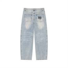 Load image into Gallery viewer, Men’s Enzyme Wash Wide Leg Jeans
