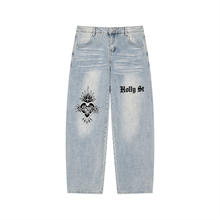 Load image into Gallery viewer, Men’s Enzyme Wash Wide Leg Jeans

