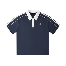 Load image into Gallery viewer, Contrast Collar Short-Sleeve Polo Shirt
